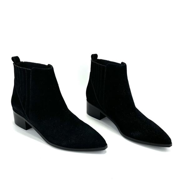 Marc Fisher LTD Yolli Women Black Ankle Boot Size 6 Suede Block Heel Bootie New - Picture 14 of 16